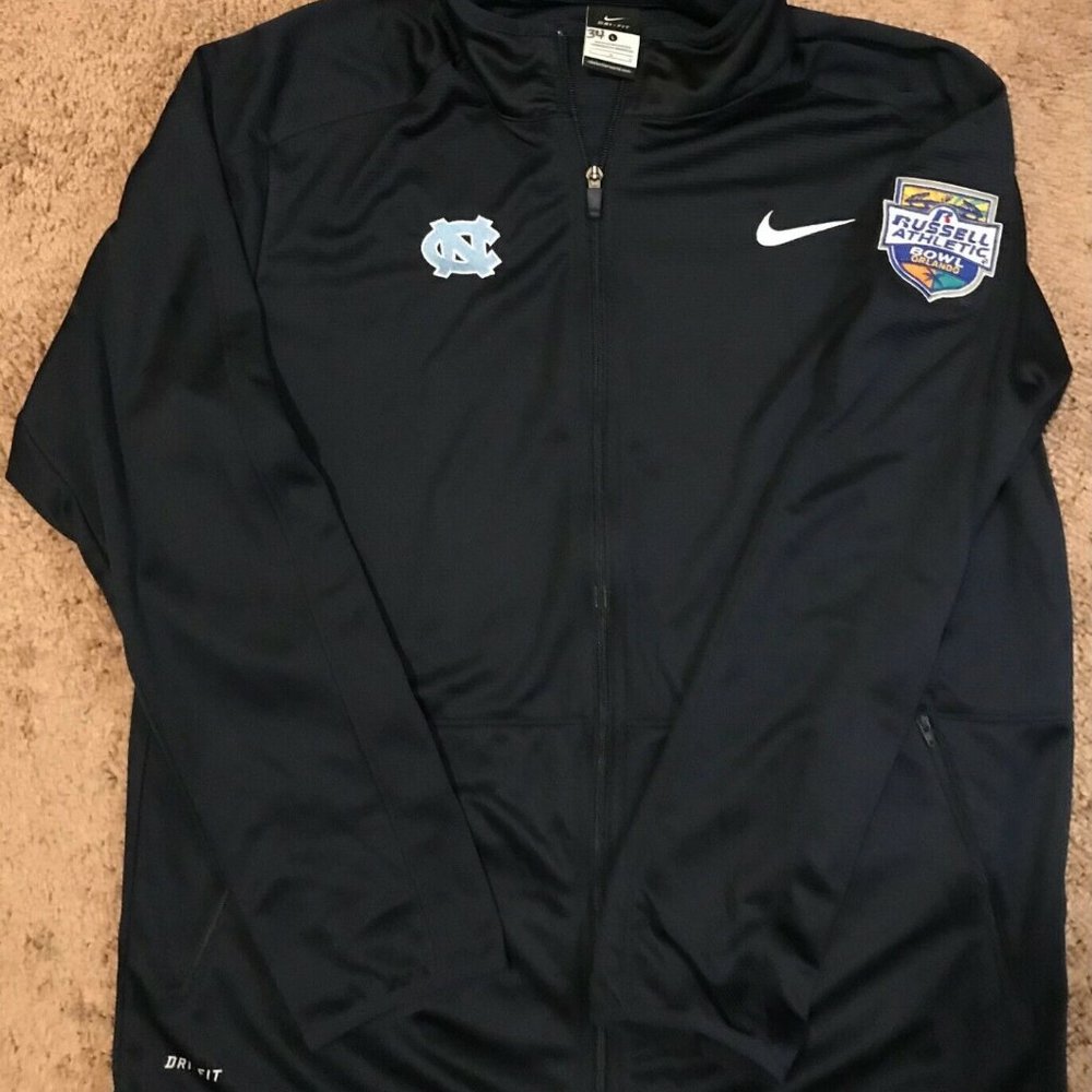 Elijah Hood North Carolina game used Nike jacket 2015 Russell Athletic Bowl Game